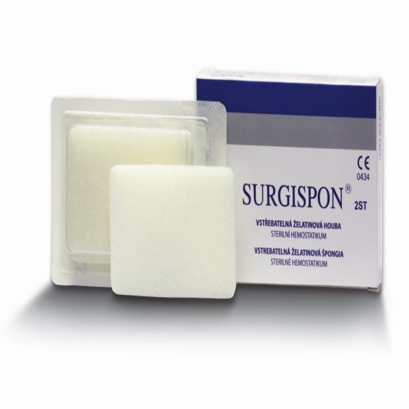 Губка гемостатична хірургічна SURGISPON®, СТАНДАРТ, 80x50x10мм, 10 шт